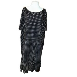 Talbots plus size navy polka dot dress sizs 22W formal work wear